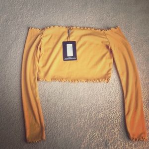 Off the shoulder crop top